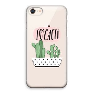 I love cacti: iPhone 8 Transparant Hoesje