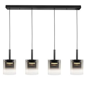 Hanglamp Salerno smoke 4 lichts