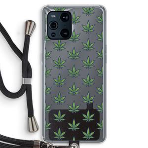 Weed: Oppo Find X3 Pro Transparant Hoesje met koord