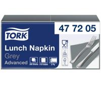 Lunchservet tork advanced vierdevouw grijs