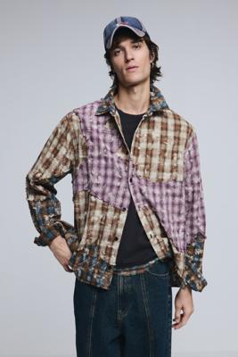 Overhemd met lange mouwen en patch-ruitjes - YELLOW - M Overhemd met lange mouwen en patch-ruitjes - YELLOW - M