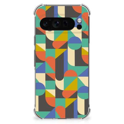 Google Pixel 9 Pro XL Doorzichtige Silicone Hoesje Funky Retro Google Pixel 9 Pro XL Doorzichtige Silicone Hoesje Funky Retro