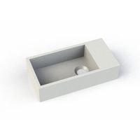 Arcqua Crosstone Lisa fontein 36x18x9cm solid surface mat wit CTWL2092 Arcqua Crosstone Lisa fontein 36x18x9cm solid surface mat wit CTWL2092