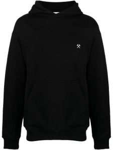 GmbH hoodie en coton biologique à logo brodé - Noir