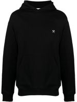 GmbH hoodie en coton biologique à logo brodé - Noir