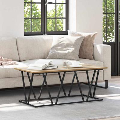 Salontafel artisanaal eikenkleurig 100 x 50 x 40 cm