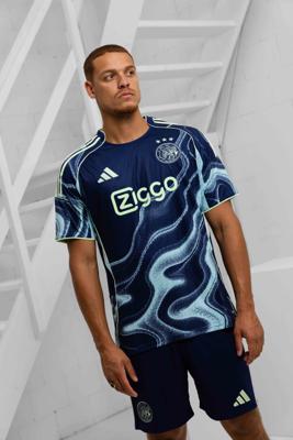 Ajax Uit Shirt Senior 2025/2026 - Maat L - Kleur: DonkerblauwLichtgroen | Soccerfanshop