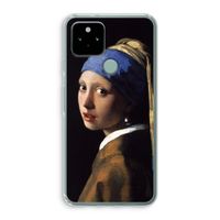 The Pearl Earring: Google Pixel 5 Transparant Hoesje