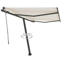 Luifel vrijstaand automatisch 300x250 cm crèmekleurig