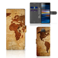 Sony Xperia 10 Flip Cover Wereldkaart