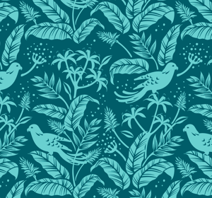 Slaapkamer behang Turquoise vliegende vogels