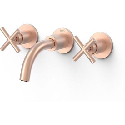 Wastafelkraan Tres Mont | Inbouw | Mengkraan | Incl.Inbouwdeel | Rond | 24K Rose goud mat