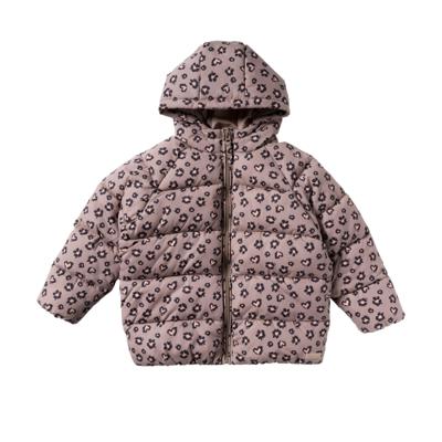Your wishes winter winterjas meisjes - oranje - Sweet Leopard - puffer