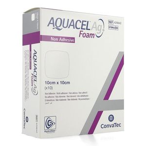 Aquacel Ag Foam Non Adhesief 10x10cm 10