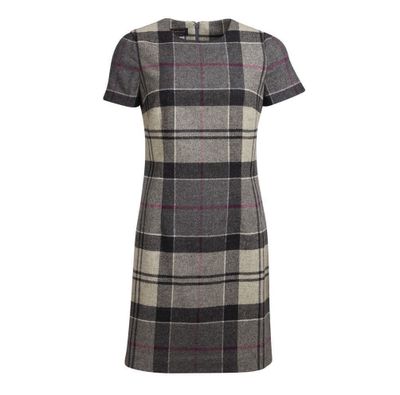 Jurk Dee Tartan grijs/rood