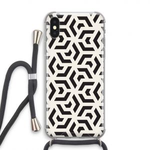 Crazy pattern: iPhone XS Transparant Hoesje met koord