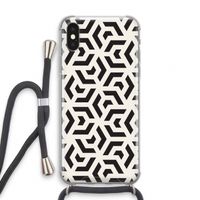 Crazy pattern: iPhone XS Transparant Hoesje met koord