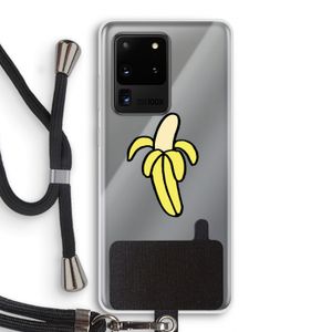 Banana: Samsung Galaxy S20 Ultra Transparant Hoesje met koord
