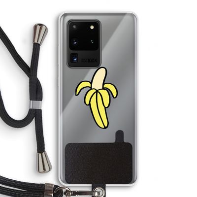 Banana: Samsung Galaxy S20 Ultra Transparant Hoesje met koord