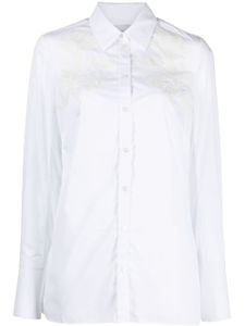 ERDEM chemise en coton à col italien - Blanc