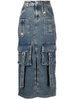 Blumarine jupe en jean à taille haute - Bleu Blumarine jupe en jean à taille haute - Bleu