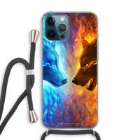 Fire & Ice: iPhone 12 Pro Transparant Hoesje met koord