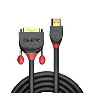 Lindy 36272 video kabel adapter 2 m HDMI Type A (Standaard) DVI-D Zwart