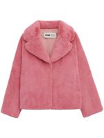 Apparis X Mansur Gavriel manteau en fourrure artificielle - Rose