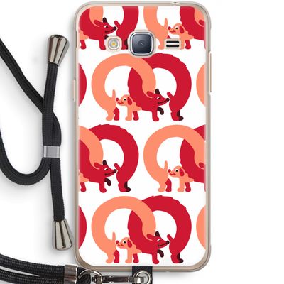 Dogs: Samsung Galaxy J3 (2016) Transparant Hoesje met koord