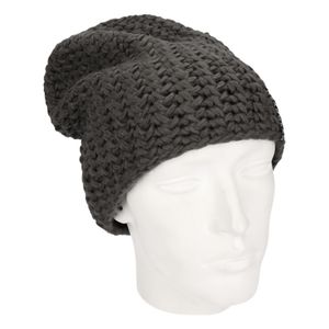 Basic beanie muts antraciet voor heren