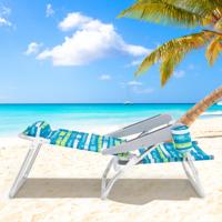 Opvouwbare Strandstoelen Licht 2-delige set Campingstoelen met Verstelbare Rugleuning Groen