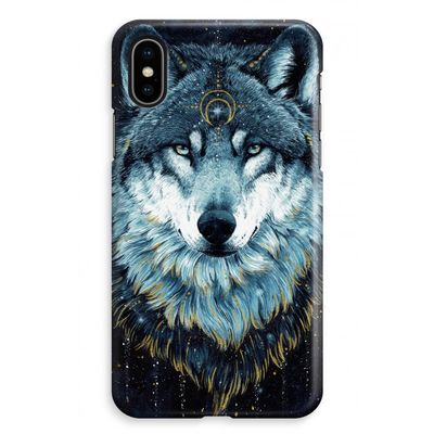 Darkness Wolf: iPhone XS Max Volledig Geprint Hoesje