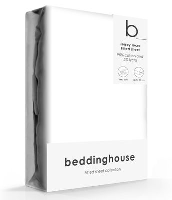 Beddinghouse Jersey-Lycra Hoeslaken White-70/80 x 200/220 cm