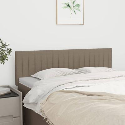 Hoofdborden 2 st 72x5x78/88 cm stof taupe