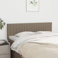Hoofdborden 2 st 72x5x78/88 cm stof taupe