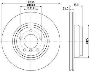 Remschijf Gecoat 54378PRO 8DD355111941