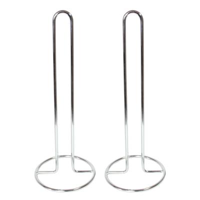 Keukenrolhouder chrome - Set van 2x stuks - 33 x 13 cm - Keukenpapier - keukenrol - Roestvast staal