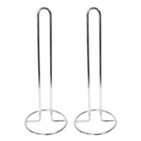 Keukenrolhouder chrome - Set van 2x stuks - 33 x 13 cm - Keukenpapier - keukenrol - Roestvast staal