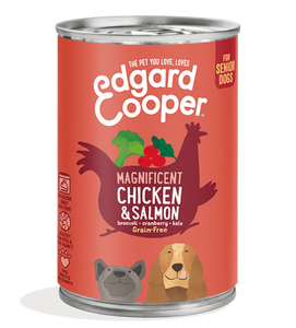 Edgard & Cooper Kip & Zalm Senior hond natvoer blik 400 gram
