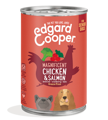 Edgard & Cooper Kip & Zalm Senior hond natvoer blik 400 gram