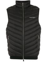 Armani Exchange gilet matelassé à logo - Noir