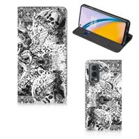 Mobiel BookCase OnePlus Nord 2 5G Skulls Angel