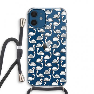 Zwanen: iPhone 12 mini Transparant Hoesje met koord