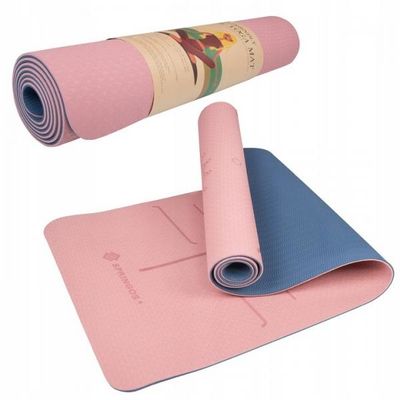 Viking Choice Yogamat 183 x 61 x 0,6 cm roze en blauw Viking Choice Yogamat 183 x 61 x 0,6 cm roze en blauw