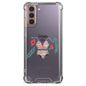 Samsung Galaxy S21 Plus Stevig Bumper Hoesje Boho Summer