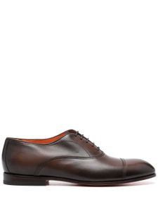 Santoni chaussures oxford en cuir à bout en amande - Marron