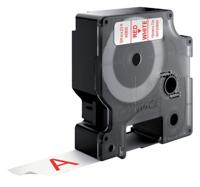 Labeltape Dymo D1 45805 720850 19mmx7m polyester rood op wit