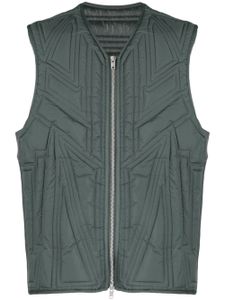 Y-3 gilet matelassé à fermeture zippée - Vert