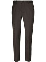 Dolce & Gabbana pantalon de costume à bande logo - Gris