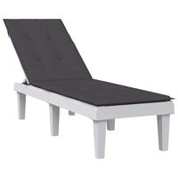 VidaXL Terrasstoelkussen (75+105)x50x3 cm stof gemêleerd antraciet
